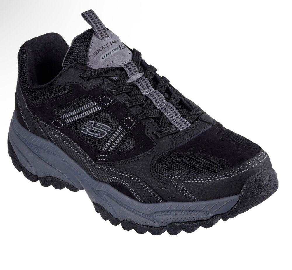 Skechers Vigor At Three Corners Men’s 8.5 Black Gray Running Sneakers